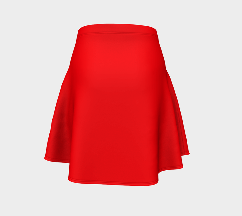 Poppy Red Flare Skirt - Objet D'Art