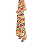 Ruffle Hem Halter Neck Maxi Dress - Objet D'Art