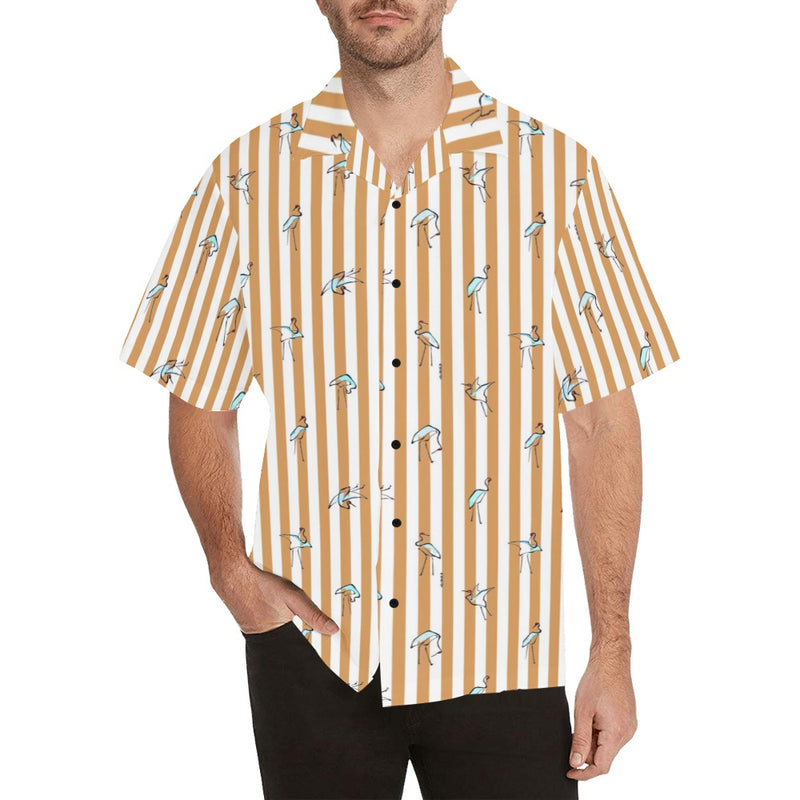 crane hokusai print 4 Hawaiian Shirt (Model T58) - Objet D'Art