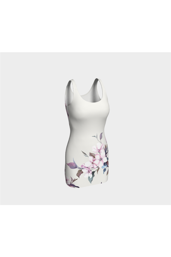 Floral Bodycon Dress in Cream - Objet D'Art