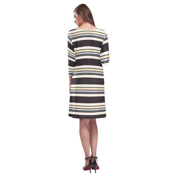 Preppy Stripe Rhea Loose Round Neck Dress - Objet D'Art