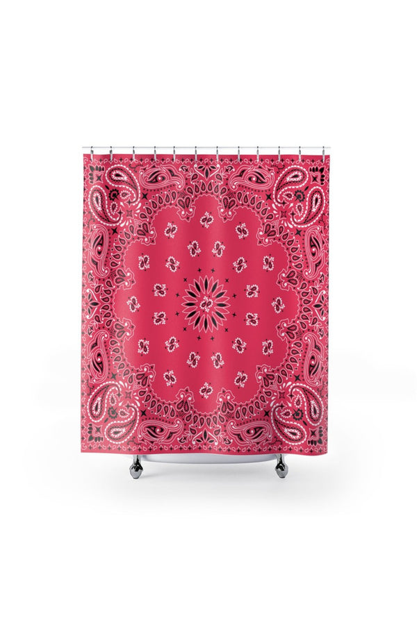 Pink Bandana Shower Curtains - Objet D'Art