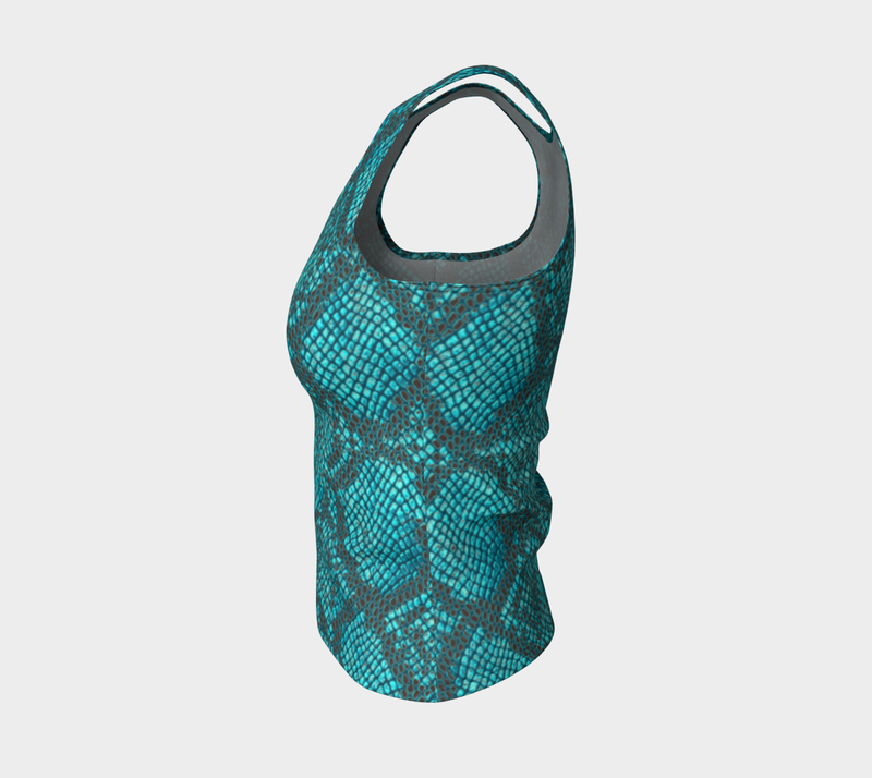 Snakeskin Fitted Tank Top - Objet D'Art