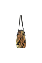 Golden Pawsibilities Leather Tote Bag/Small - Objet D'Art