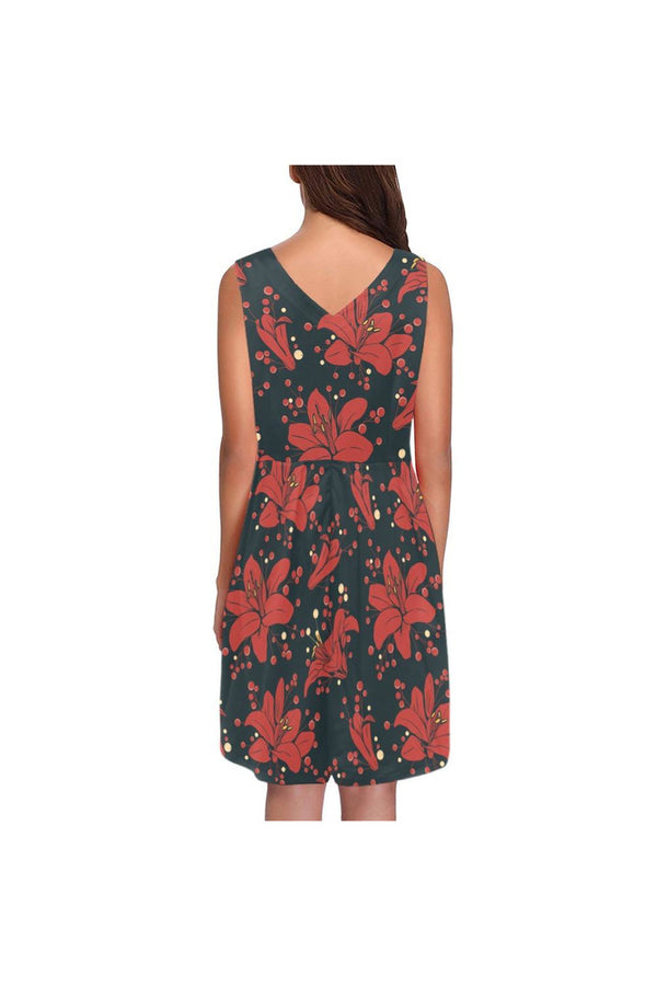 Floral Fancy Chryseis Sleeveless Pleated Dress - Objet D'Art