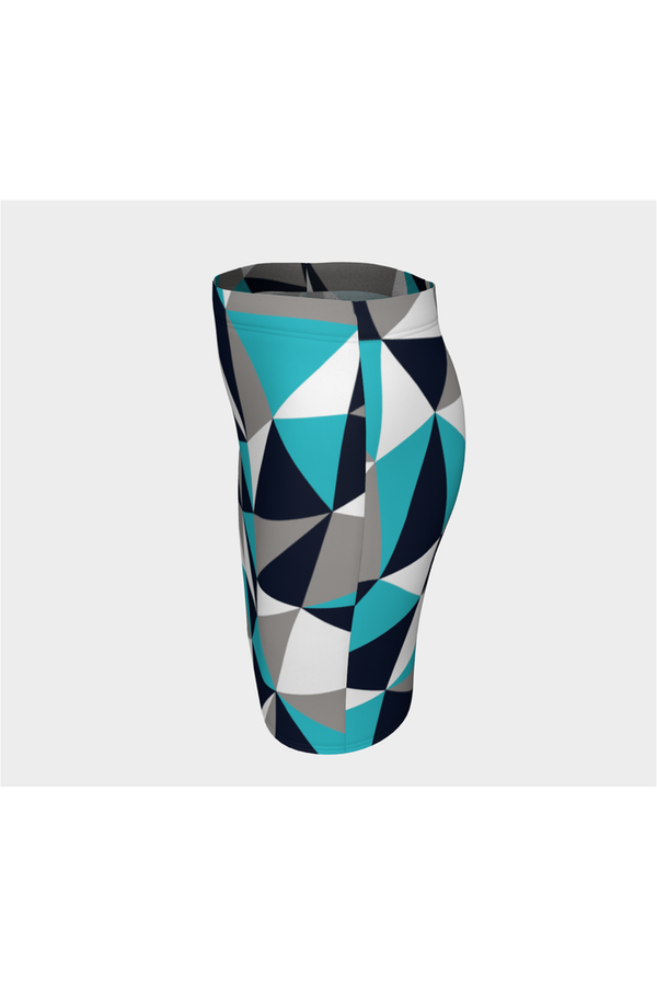 Calico Blue Fitted Skirt - Objet D'Art