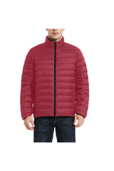 Cranberry Men's Stand Collar Padded Jacket (Model H41) - Objet D'Art