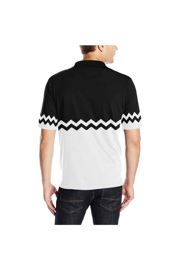 Zigzag Men's Polo Shirt - Objet D'Art