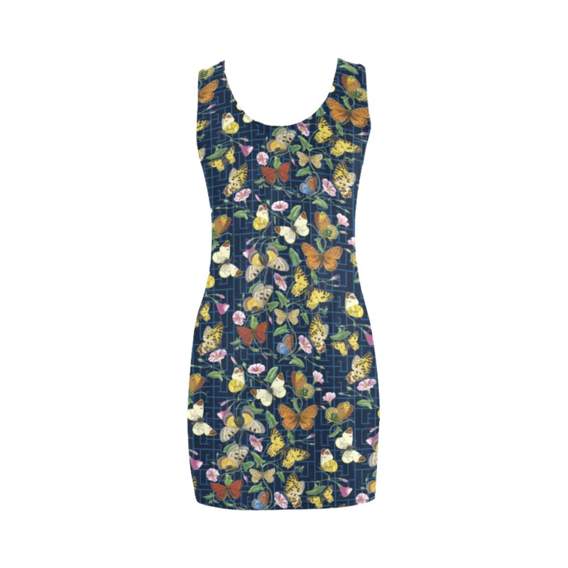 butterfly greek key print 2 Medea Vest Dress (Model D06) - Objet D'Art