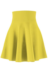 Butter Squash Yellow Women's Skater Skirt - Objet D'Art