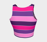 Striped Athletic Crop Top - Objet D'Art