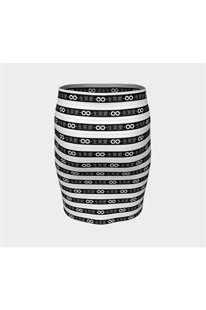 Live Laugh Love Fitted Skirt - Objet D'Art