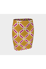 Octagonal Art Fitted Skirt - Objet D'Art