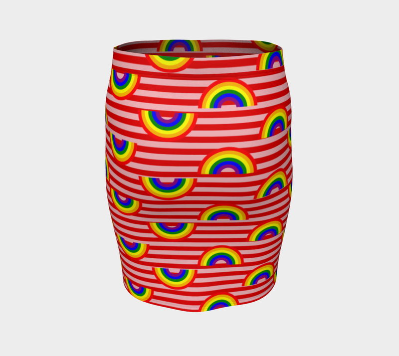 Rainbow Fitted Skirt - Objet D'Art