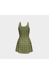 Camouflage Houndstooth Flare Dress - Objet D'Art Online Retail Store