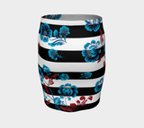 Floral Striped Fitted Skirt - Objet D'Art