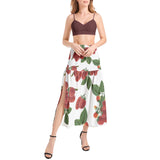 Colossal Raspberry Parfait Bralette Top and High Slit Thigh Skirt Set - Objet D'Art