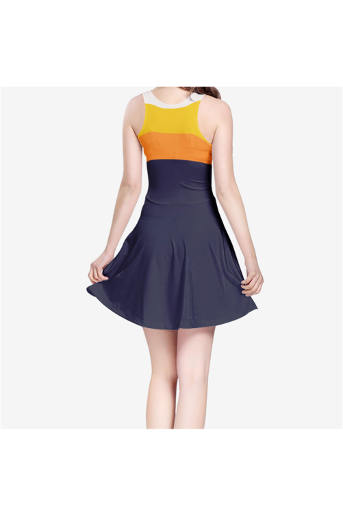 Corn Candy Women's Sleeveless Midi Casual Flared Skater Dress - Objet D'Art