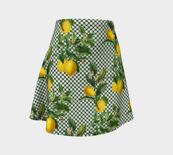 Lemony Dots Flare Skirt - Objet D'Art