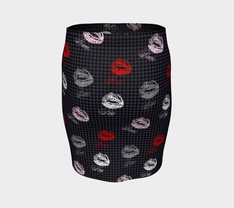 Multilingual Kisses Fitted Skirt - Objet D'Art