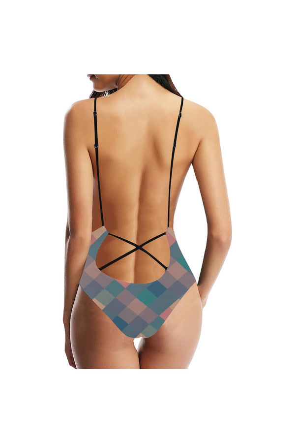 Harlequin Happyness Sexy Lacing Backless One-Piece Swimsuit - Objet D'Art Online Retail Store