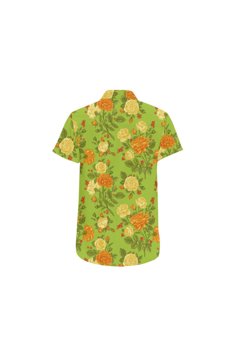 Floral Fellow Men's All Over Print Short Sleeve Shirt (Model T53) - Objet D'Art