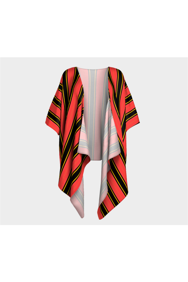 Sultry Stripes Draped Kimono - Objet D'Art