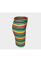 Pan African Stripe Fitted Skirt - Objet D'Art