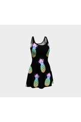 Pineapple Midnight Flare Dress - Objet D'Art