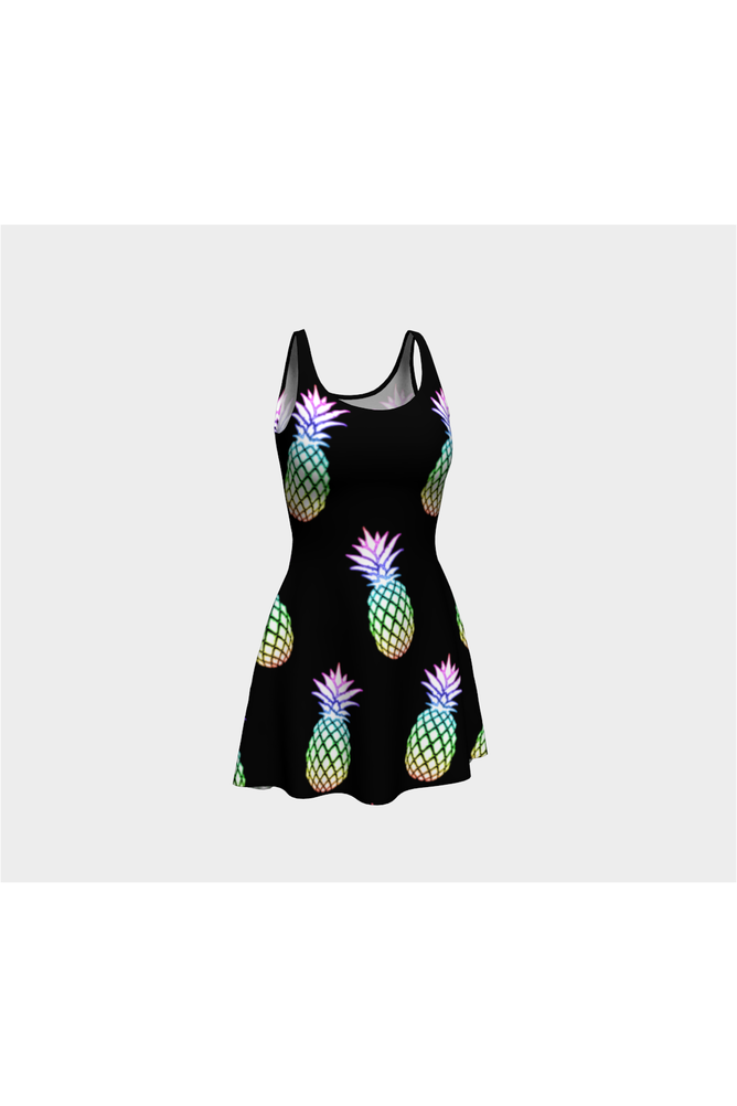 Pineapple Midnight Flare Dress - Objet D'Art