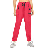 fuchsia anal2 print Women's Quick Dry Cargo Sweatpants (Model L65) - Objet D'Art