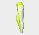 Neon Green Two Tone Honeycomb Yoga Leggings - Objet D'Art