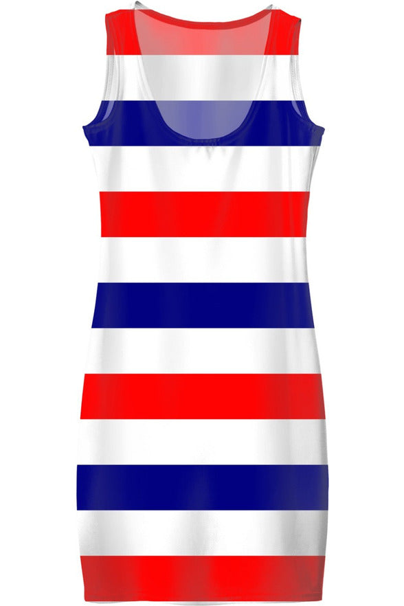 BAND OF COLORS - red, white, and blue Dress - Objet D'Art Online Retail Store