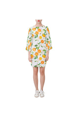 Orange Blossoms Bell Sleeve Dress (Model D52) - Objet D'Art