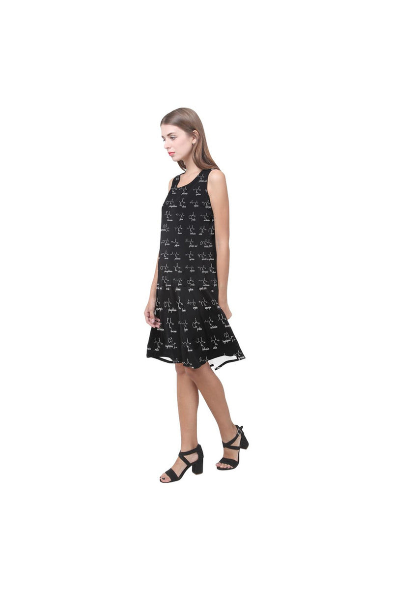 Amino Acids Sleeveless Splicing Shift Dress - Objet D'Art Online Retail Store