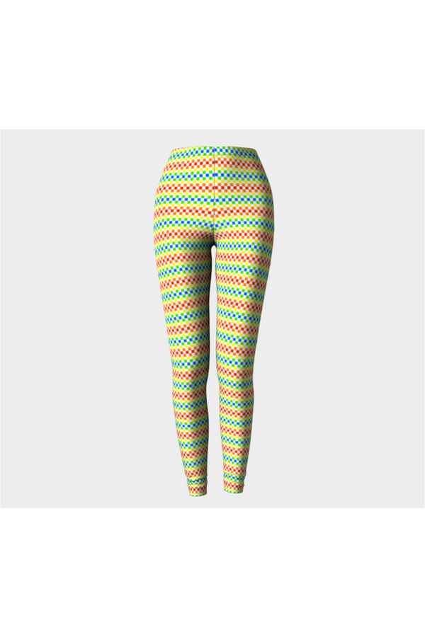Rainbow Checkered Premium Leggings - Objet D'Art