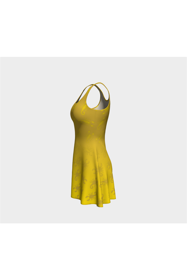 Golden Scorpio Flare Dress - Objet D'Art