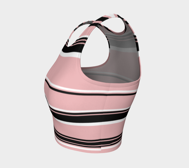 Pink Striped Crop Top - Objet D'Art