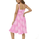 Sleeveless Square Neck Flare Hem Midi Dress - Objet D'Art
