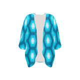 hexa sexy print 2 Women's Kimono Chiffon Cover Up (Model H51) - Objet D'Art