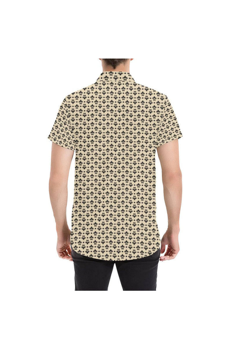 CLR -IN - USA Men's All Over Print Short Sleeve Shirt (Model T53) - Objet D'Art