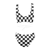 bw check print 2 Cross String Bikini Set (Model S29) - Objet D'Art