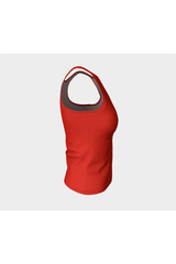 Red Orange Fitted Tank Top - Objet D'Art