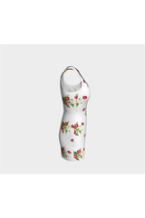 White Floral Bodycon Dress - Objet D'Art