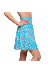 Harlequin Blue Women's Skater Skirt - Objet D'Art