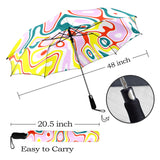 colored splat print 2 Semi-Automatic Foldable Umbrella (Model U12) - Objet D'Art