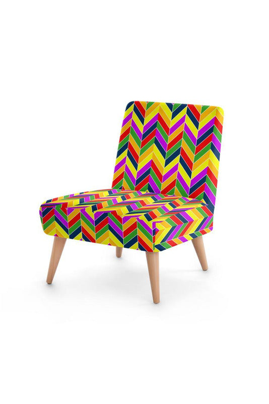 Herringbone Rainbow Occasional Chair - Objet D'Art