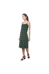 Dark Green Tartan Alcestis Slip Dress (Model D05) - Objet D'Art