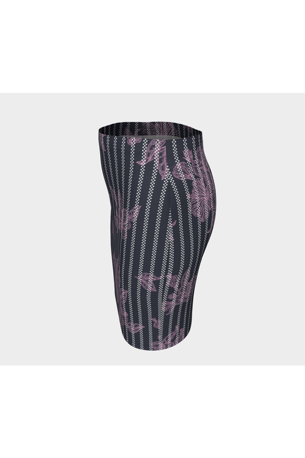 Pink & Gray Striped Fitted Skirt - Objet D'Art