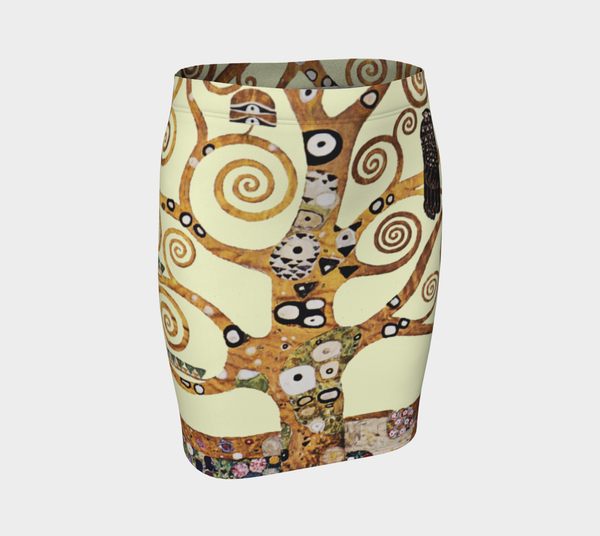 Tree of Life Klimt Fitted Skirt - Objet D'Art